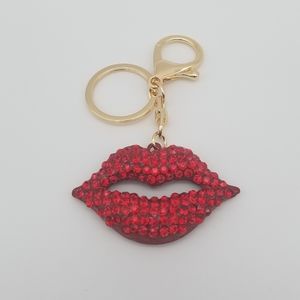Rhinestone Lip Keychain (NWOT)